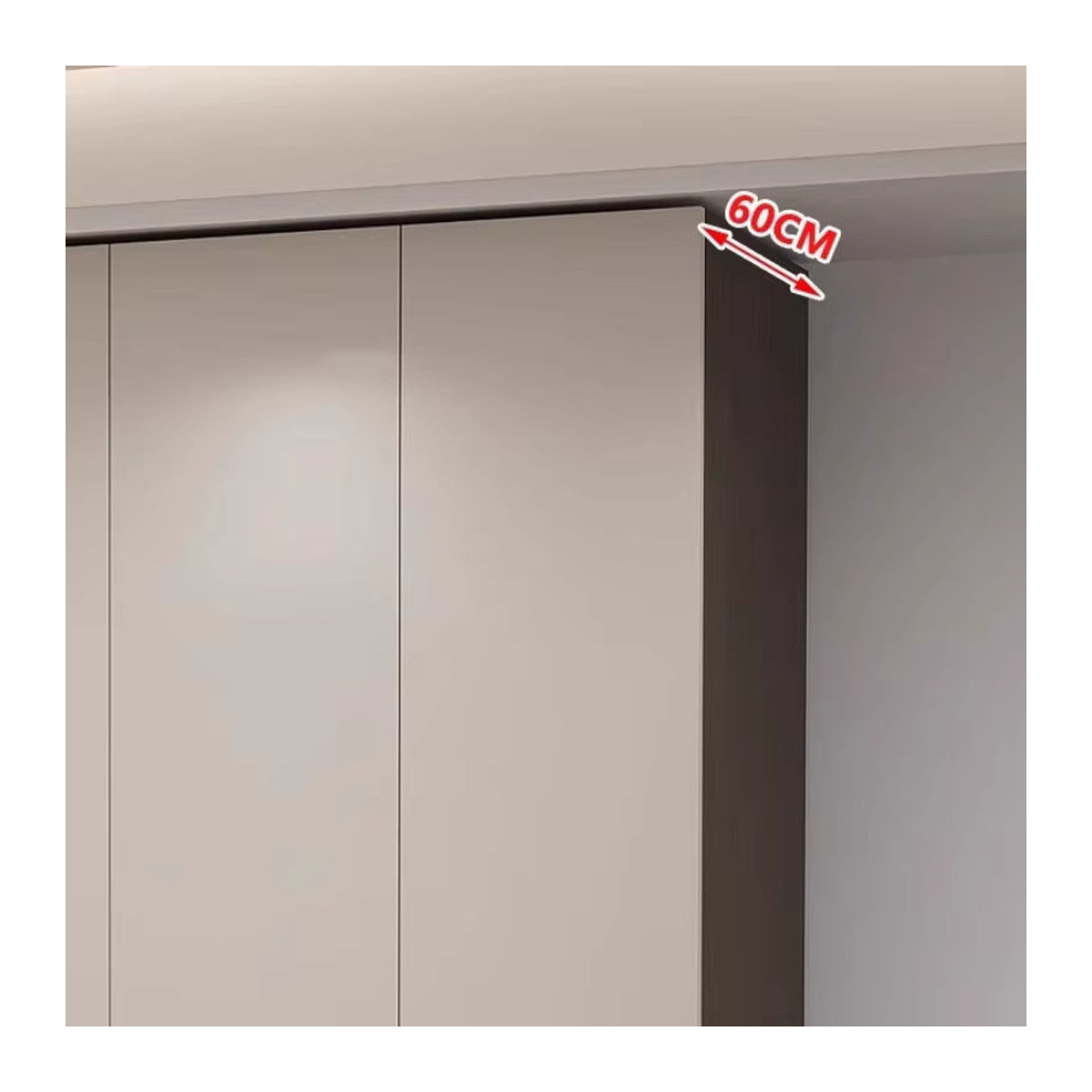 MDNG Massivholz-Kleiderschrank mit Schwebetüren in Natur, moderner minimalistischer Design-Schrank, Tiefe: 60 cm - Bild 1