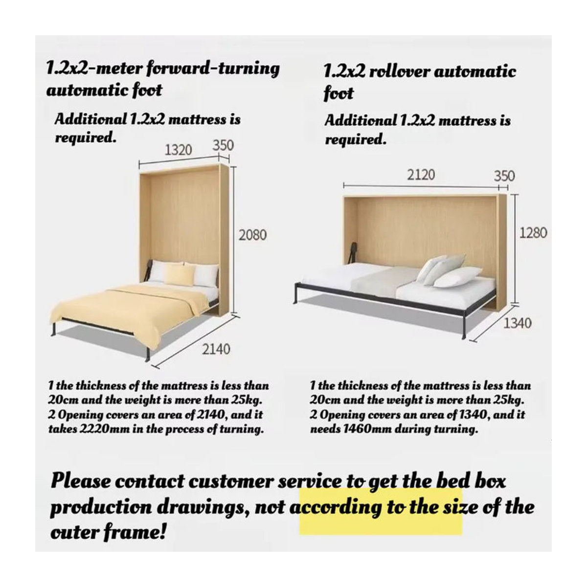 MDUG Murphy-Wandbett in Weiß, minimalistisches Queensize Klappbett mit platzsparender Schrank-Sofa-Funktion und Matratze - Bild 2