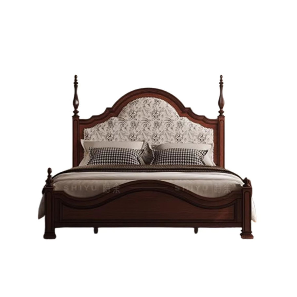 MDUG Polsterbett in Braun im minimalistischen Vintage-Design mit klassischem Retro-Stil, B/T/H: 200 x 180 x 180 cm - Bild 6