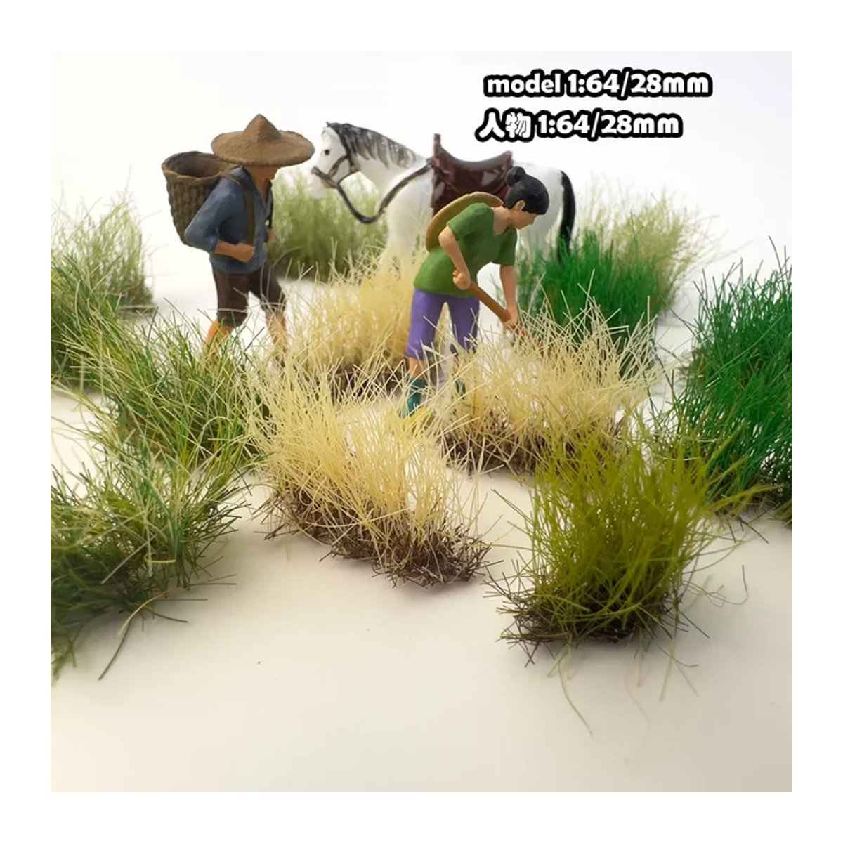 MDWD Künstliches Grascluster-Modell in Grün für Micro-Wargame-Landschaften und Diorama-Sets, Höhe: 1,6 cm - Bild 1