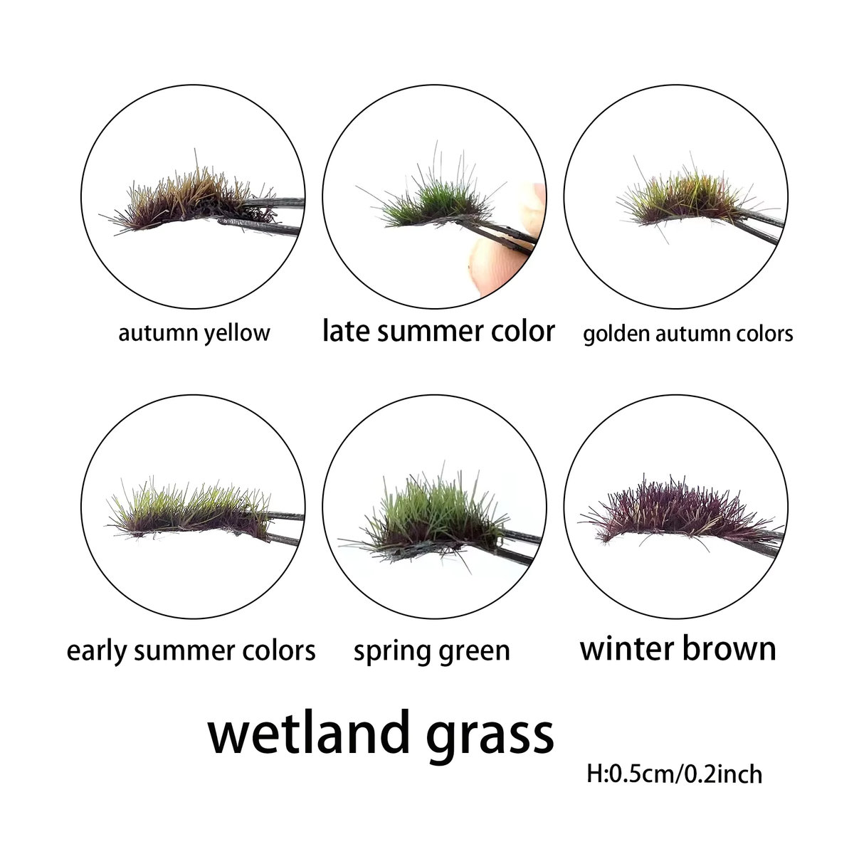 MDWD Wetland-Grascluster-Modell in Grün für DIY-Landschaften und Sandtischdekoration, 5 mm unregelmäßiges Rasenmaterial für pädagogisches Lernen - Bild 3