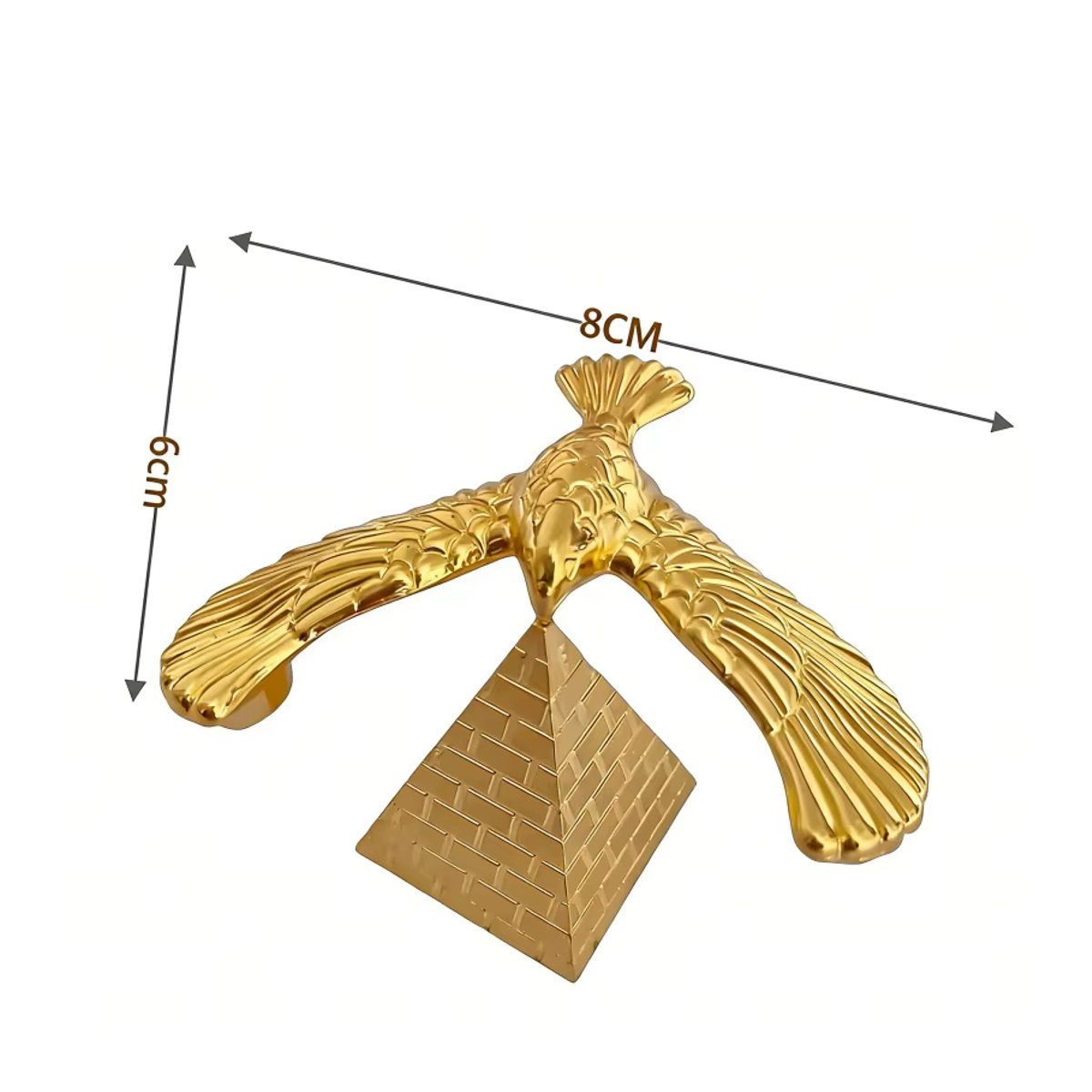 Meade Anti-Schwerkraft-Balance-Vogel-Adler-Spielzeug Pyramiden-Set aus Metall in Gold - Bild 5