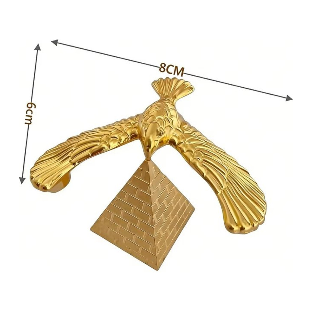 Meade Anti-Schwerkraft-Balance-Vogel-Set Adler-Pyramide aus Metall in Gold als STEM-Wissenschaftsspielzeug und Bürodekoration - Bild 1