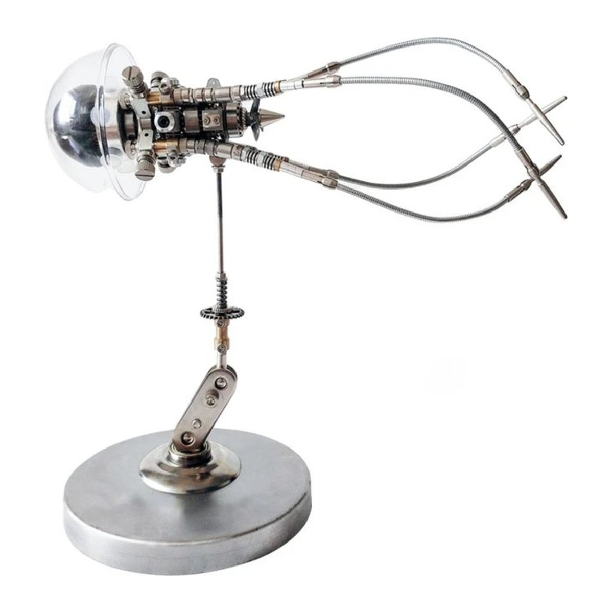 Mechanische Qualle aus Metall in Silber als DIY Handwerk Puzzle und Ornament von goni - Bild 1