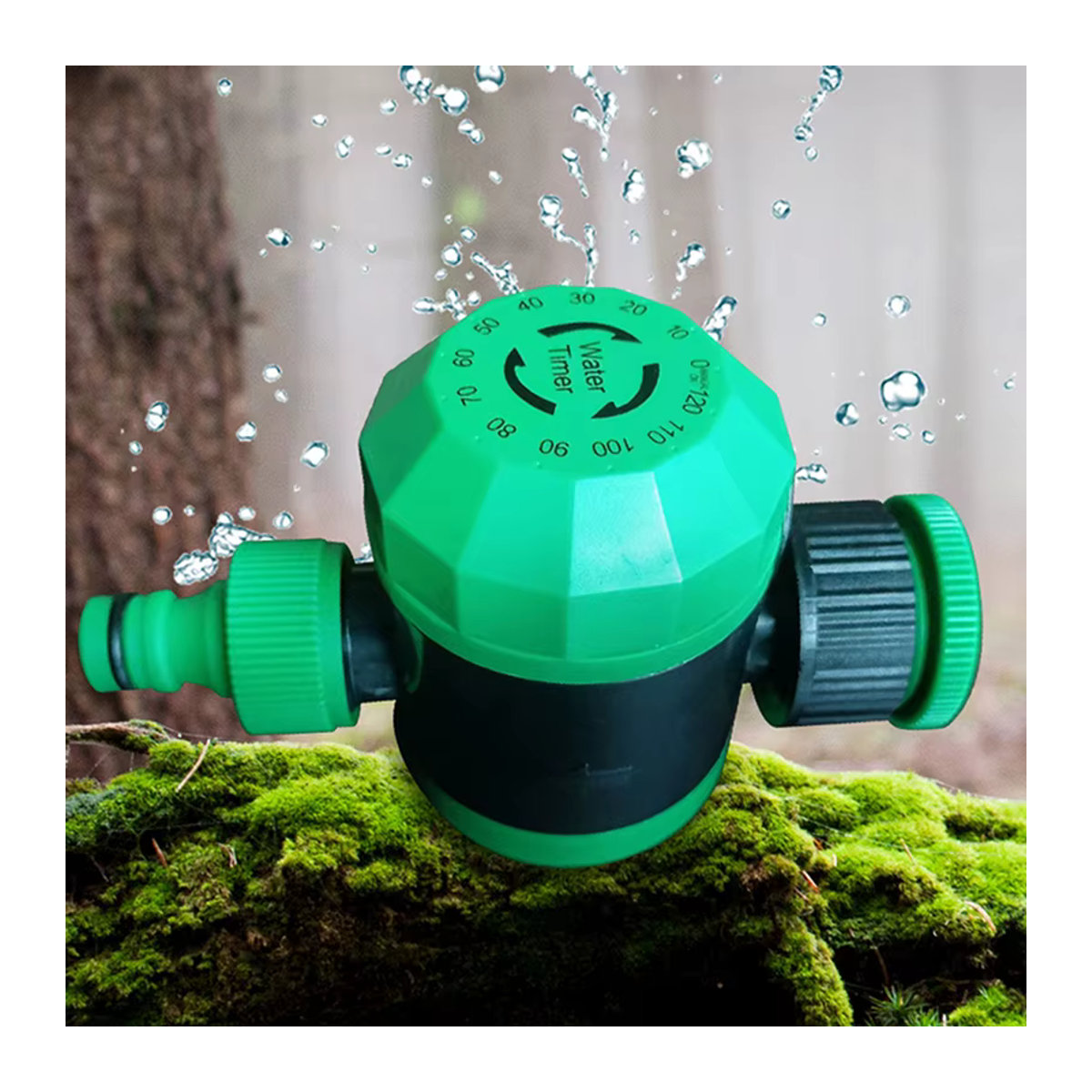 Mechanischer Bewässerungstimer für den Garten in Grün mit 2 Stunden Laufzeit für Tropfbewässerung und automatische Pflanzenpflege - Bild 3