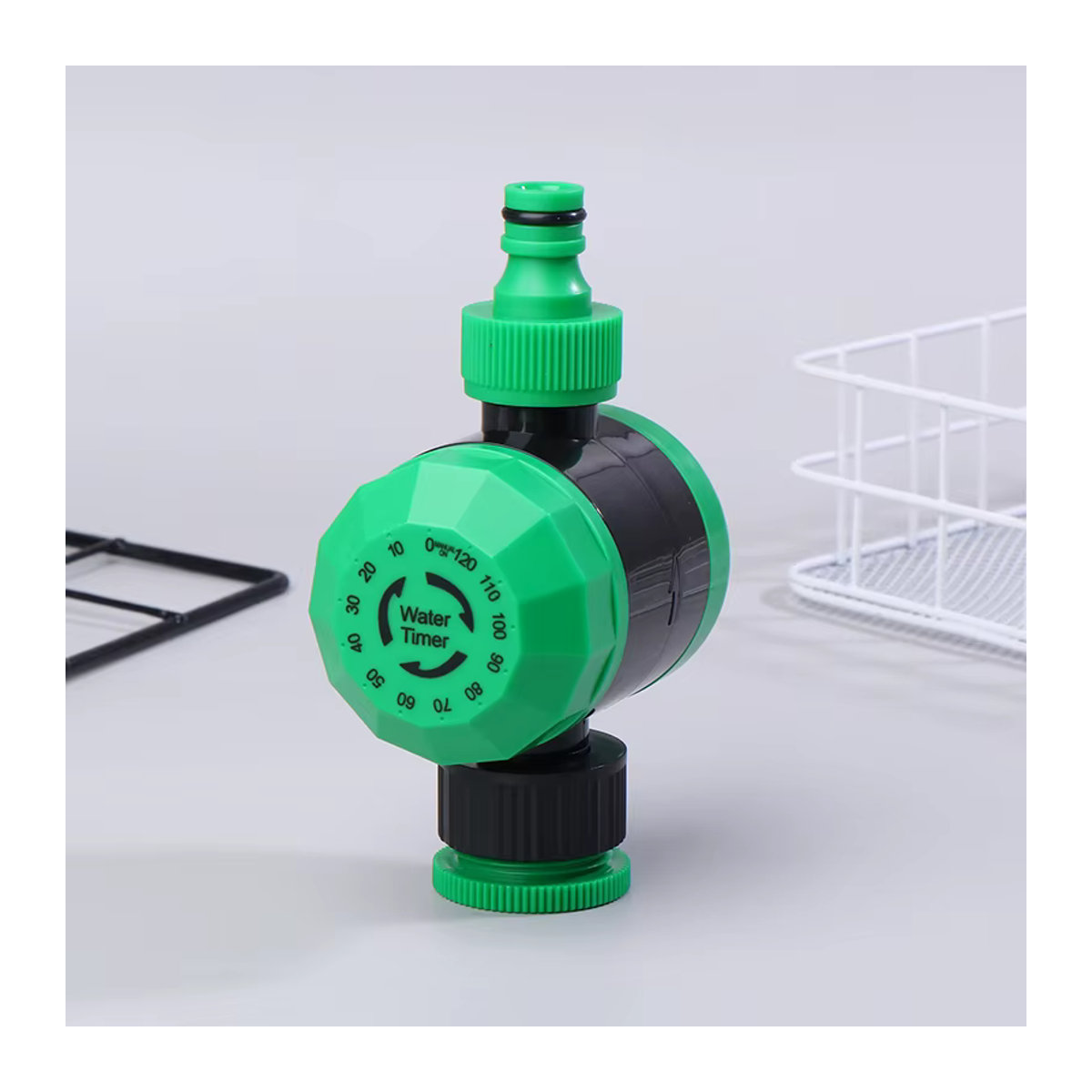 Mechanischer Bewässerungstimer für den Garten in Grün mit 2 Stunden Laufzeit für Tropfbewässerung und automatische Pflanzenpflege - Bild 4