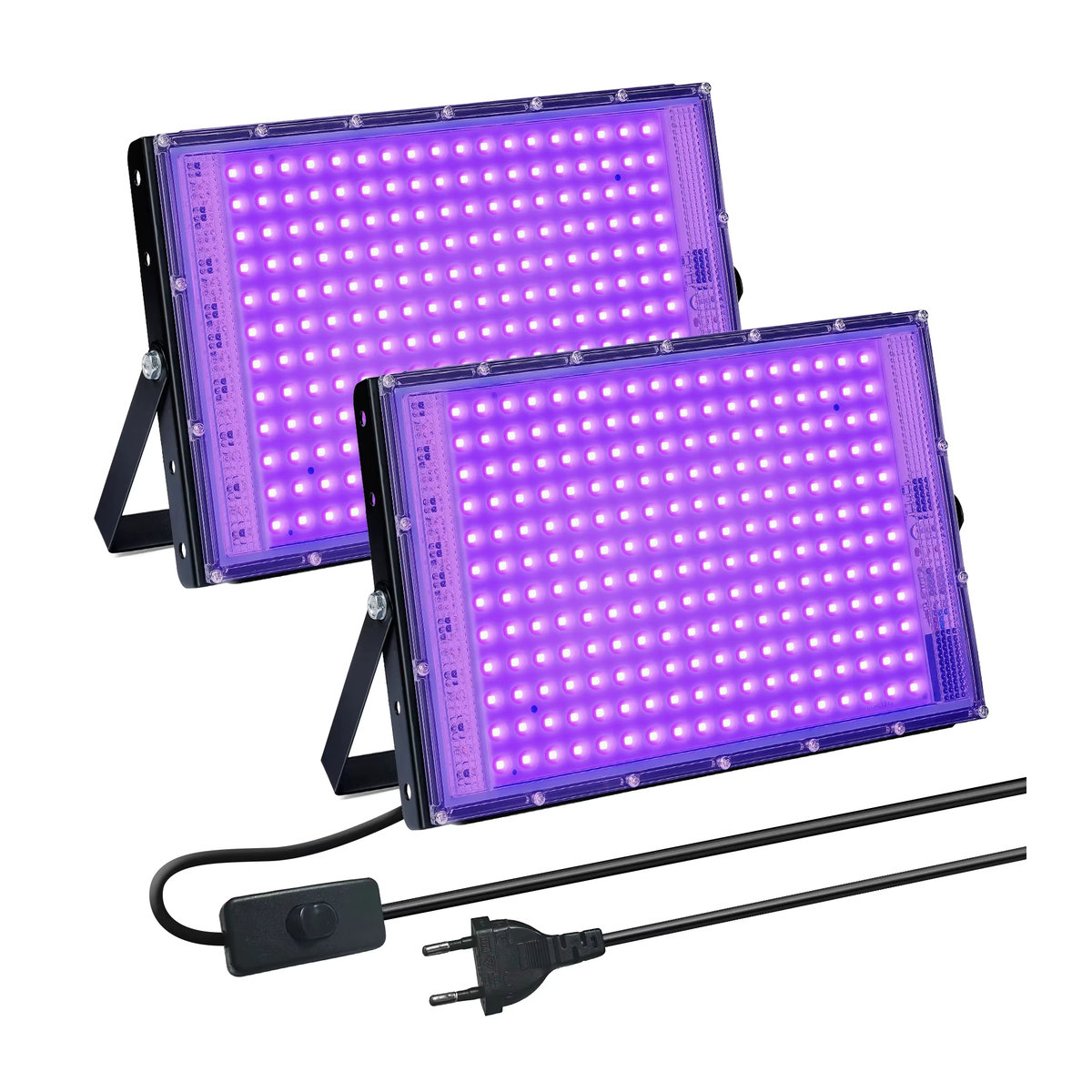 Meerox LED UV-Schwarzlicht Außenstrahler in Schwarz mit 150 W und 395 nm für Disco-Glow-Partys - Bild 7