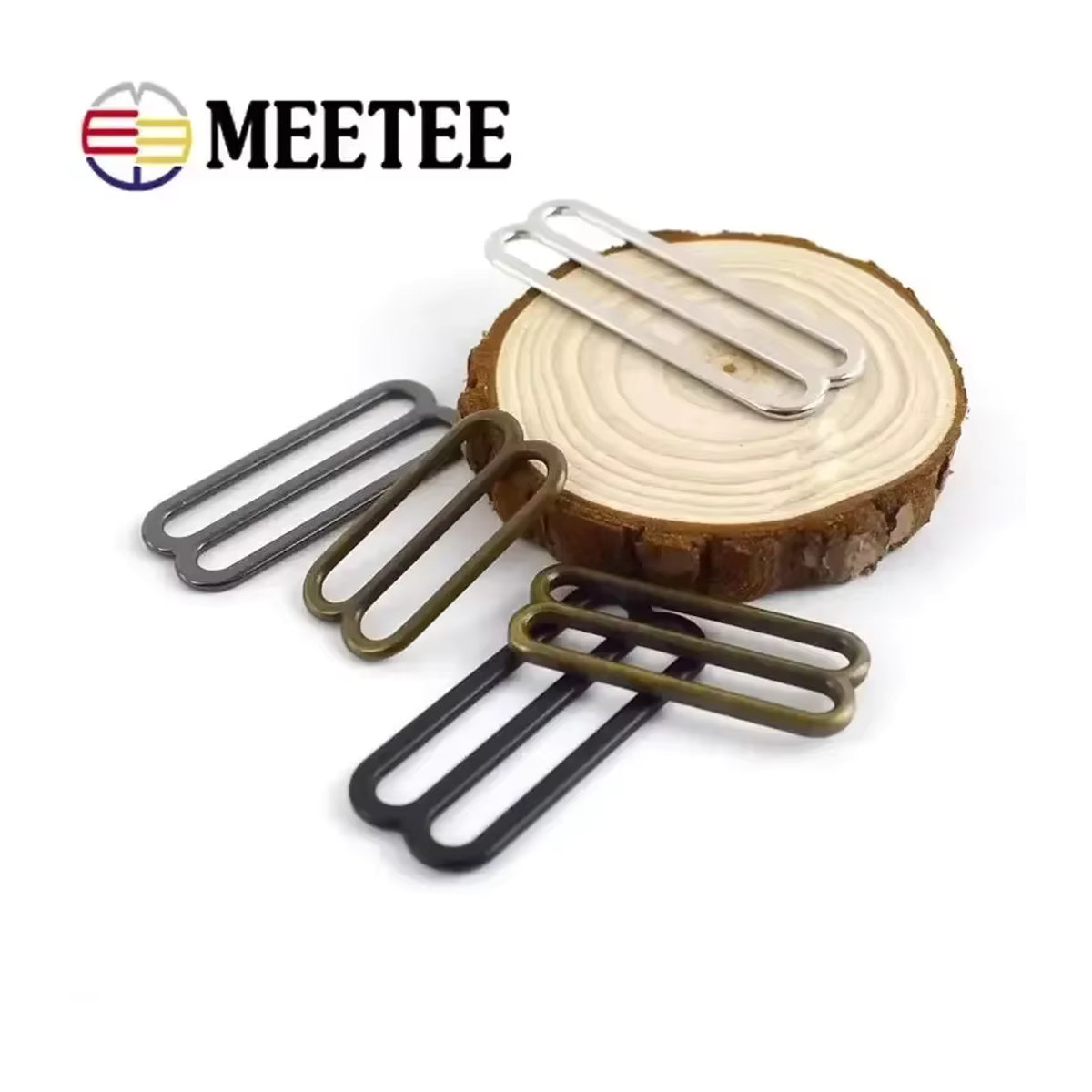 Meetee Metall Tri-Glide Schnallen und 8-förmige Ringe in Silber für BH-Träger und Bastelzubehör, 10-50 mm - Bild 6