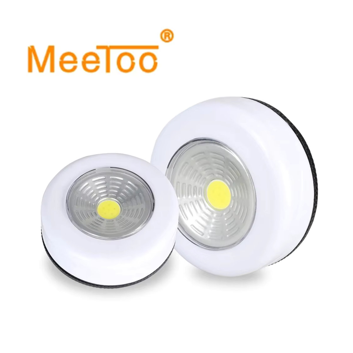MeeToo LED COB Nachtlicht mit Touch-Sensor und Klebeaufkleber, Drahtlose Wandlampe für Schrank und Möbelbeleuchtung, Weiß - Bild 2