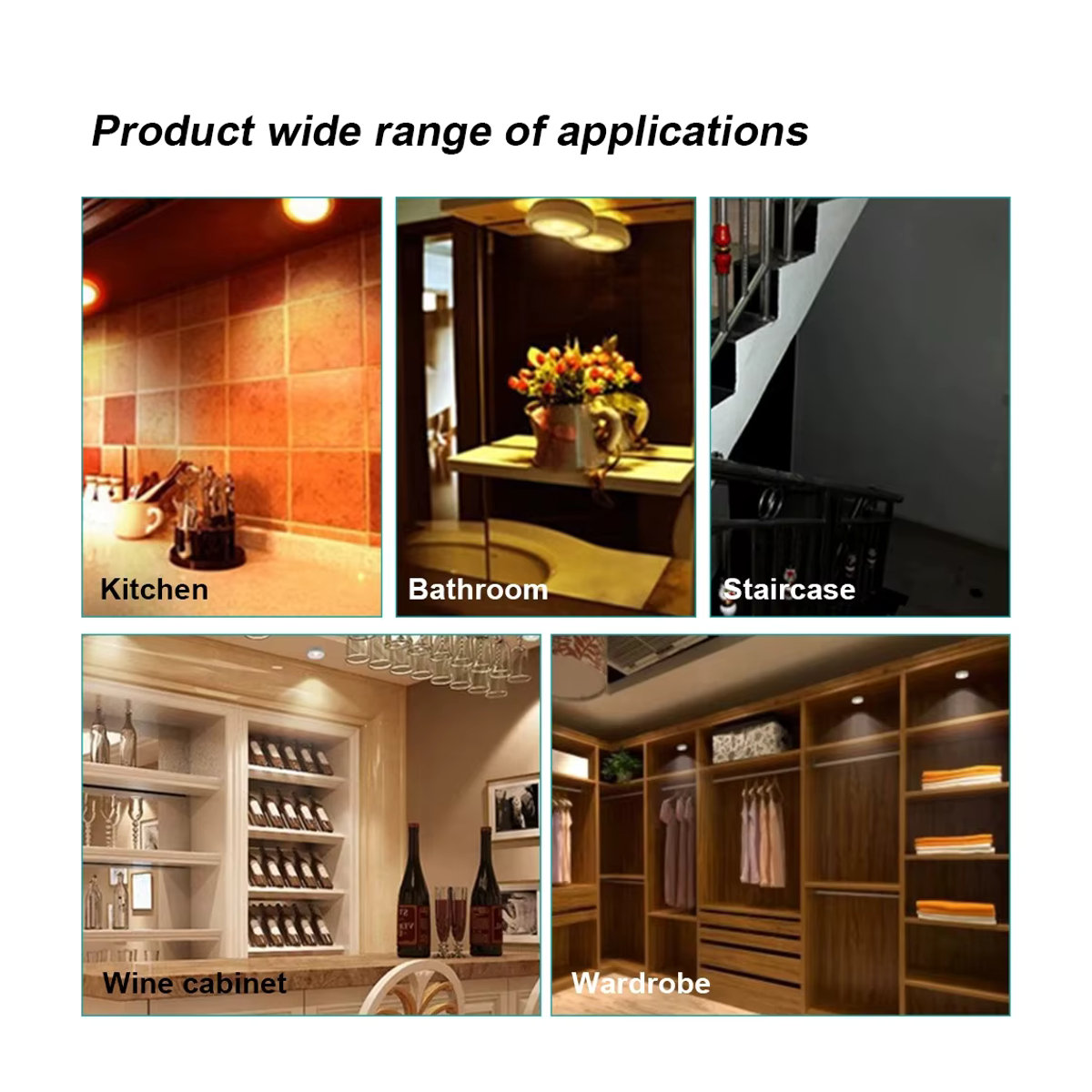 MeeToo LED COB Nachtlicht mit Touch-Sensor und Klebeaufkleber, Drahtlose Wandlampe für Schrank und Möbelbeleuchtung, Weiß - Bild 5