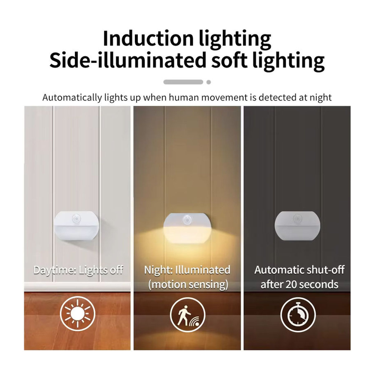 MeeToo LED Möbelbeleuchtung mit Bewegungssensor, wiederaufladbare Nachtlampe in Weiß für Küche, Flur und Schrank - Bild 3