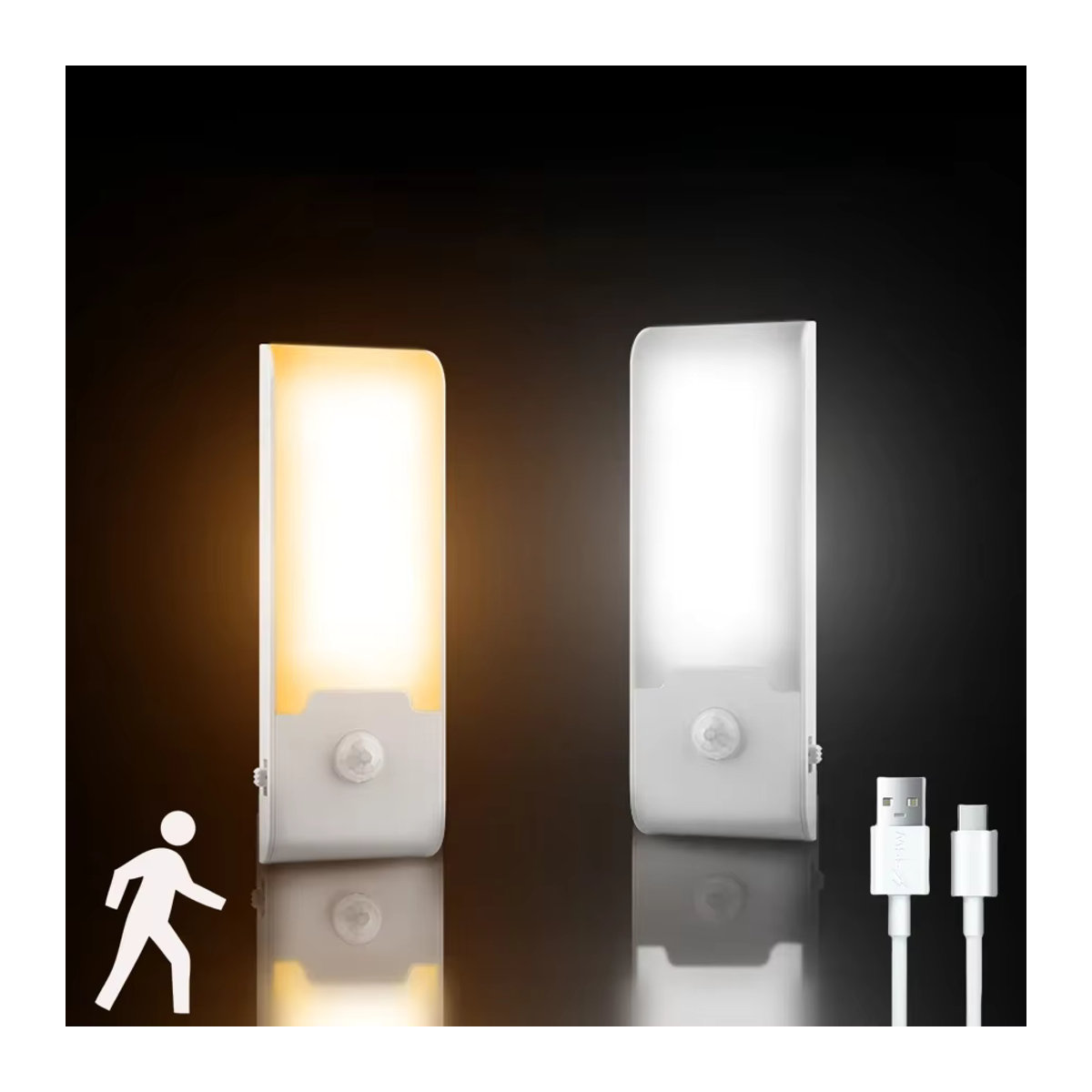 MeeToo Minimalistisches LED-Nachtlicht mit Bewegungsmelder, wiederaufladbare tragbare Nachtlampe für Schlafzimmer, Flur und Küchenschrank - Bild 6