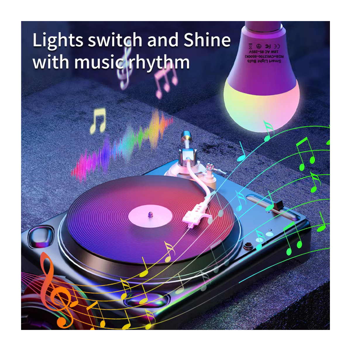 MeeToo Smart LED Birne E27 RGB mit Tuya App Steuerung, 15W dimmbar, Bunt - Bild 3