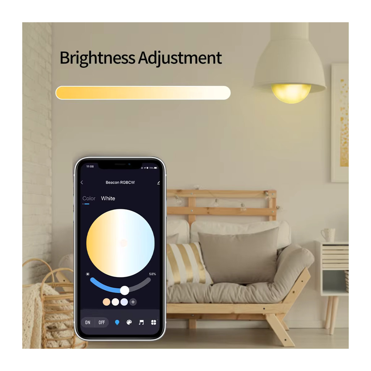 MeeToo Smart LED Birne E27 RGB mit Tuya App Steuerung, 15W dimmbar, Bunt - Bild 4