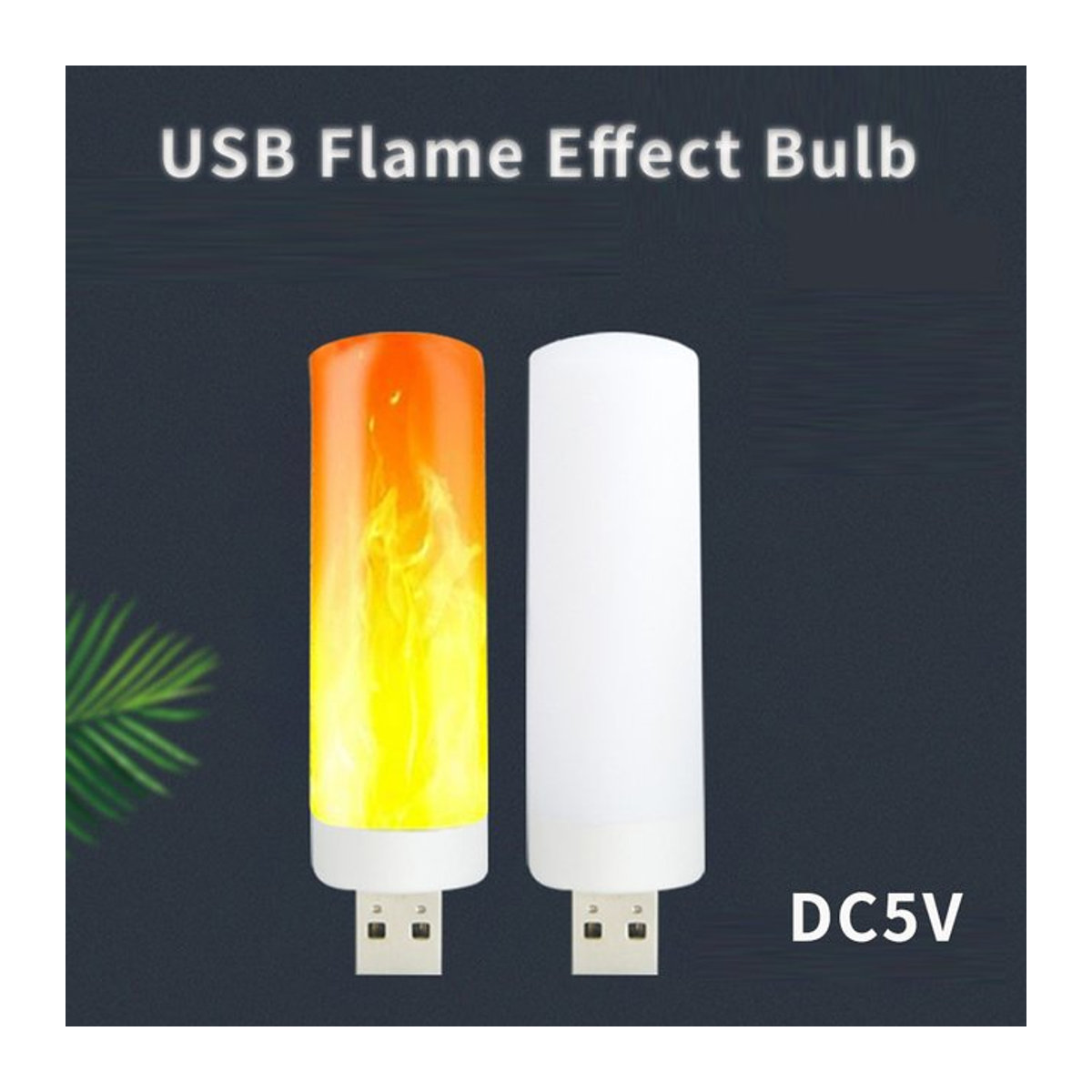 MeeToo USB LED Nachtlicht mit simuliertem Flammen-Effekt in Bunt und minimalistischem Design - Bild 1