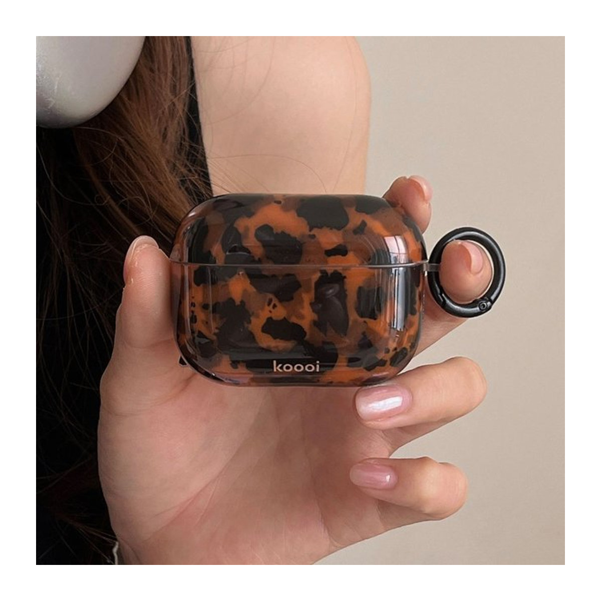 Meetsweet Schutzhülle im Leopardenmuster für AirPods Pro 1, 2 und 3 mit Haken, mehrfarbig - Bild 1