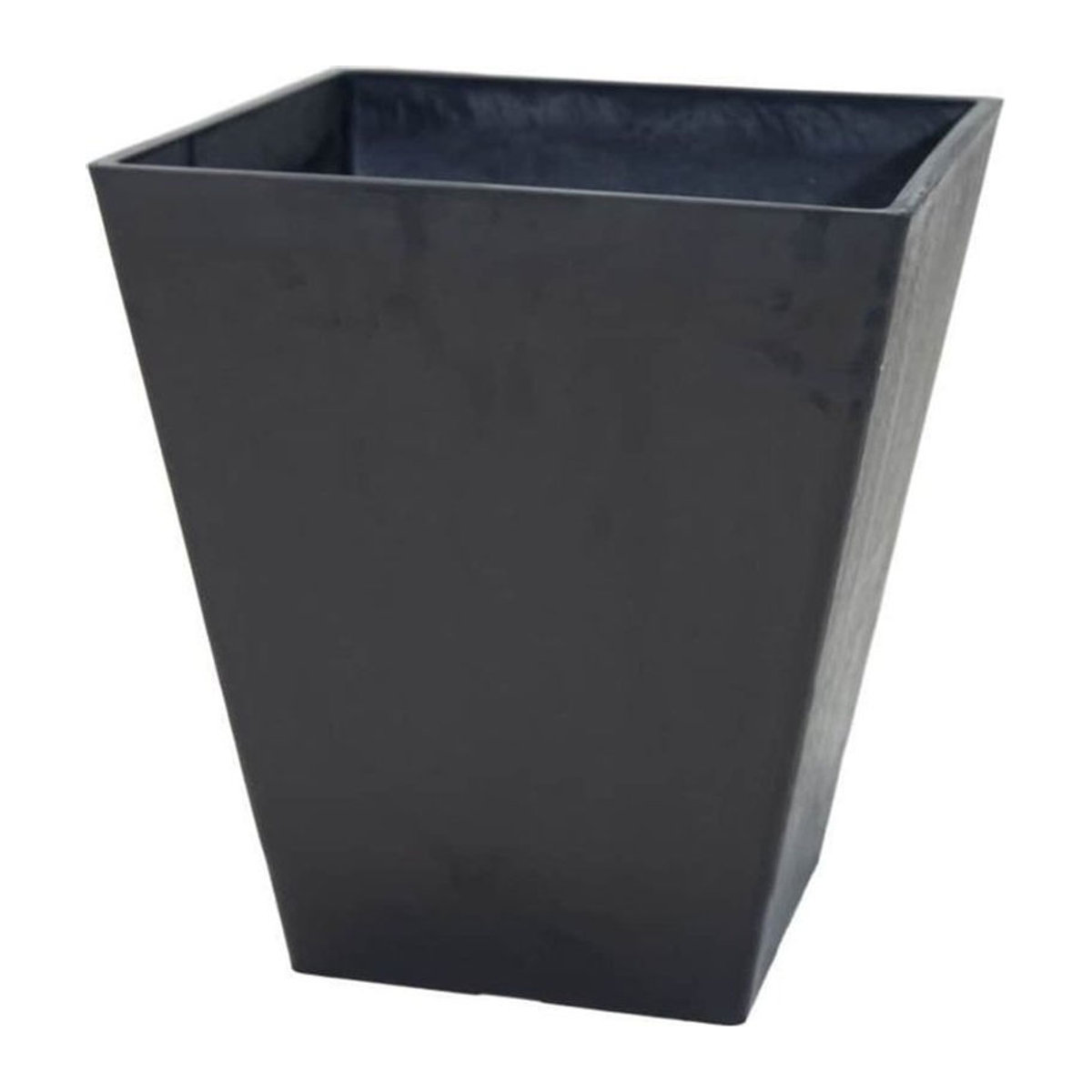 MEGA COLLECTIONS Ecostone Übertopf quadratisch in Schwarz B: 41 cm, T: 41 cm, H: 45 cm - Bild 1