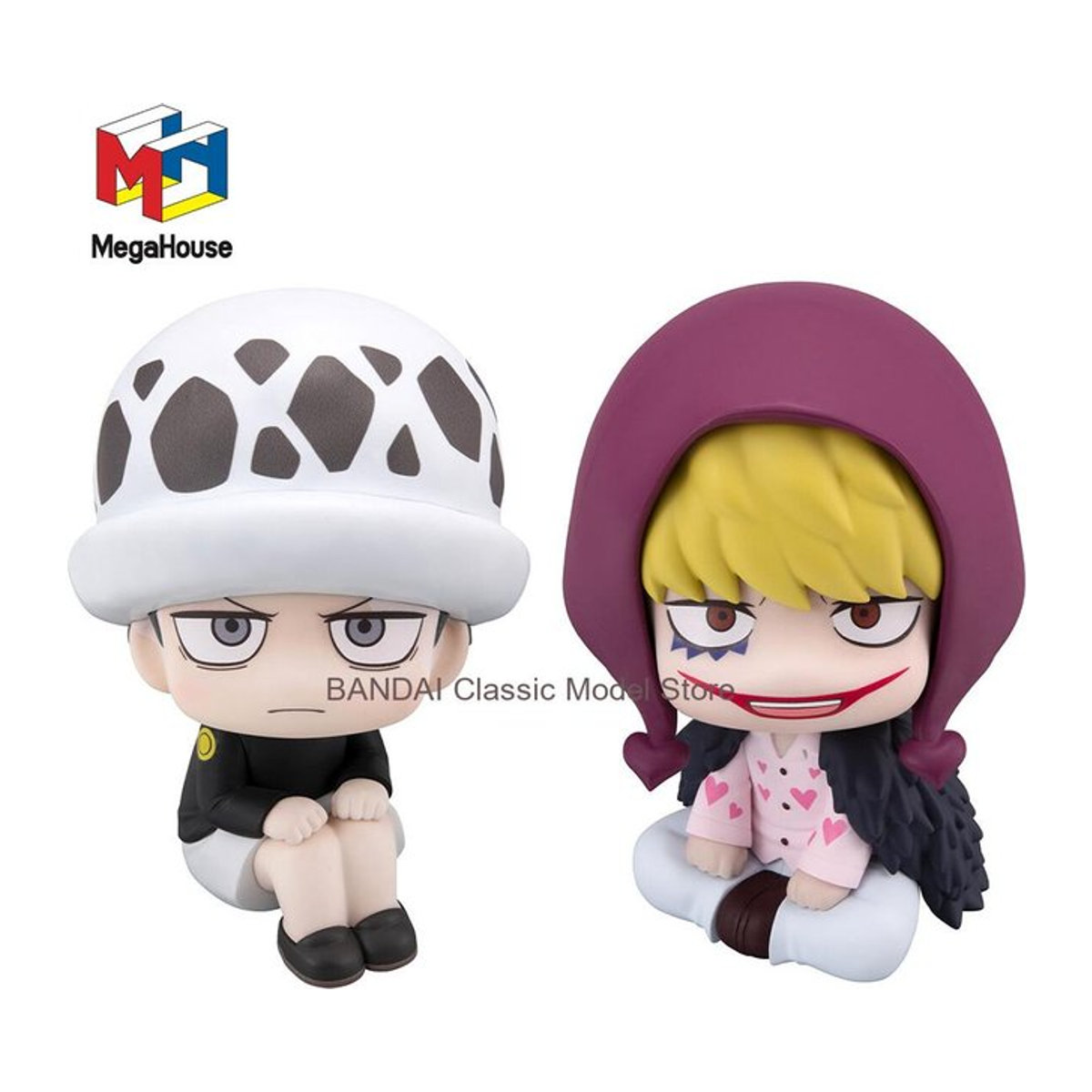 MegaHouse Look up ONE PIECE Actionfigur Trafalgar D. Water Law und Donquixote Rosinante Q-Version Anime-Modell, mehrfarbig, Höhe: 11 cm - Bild 1