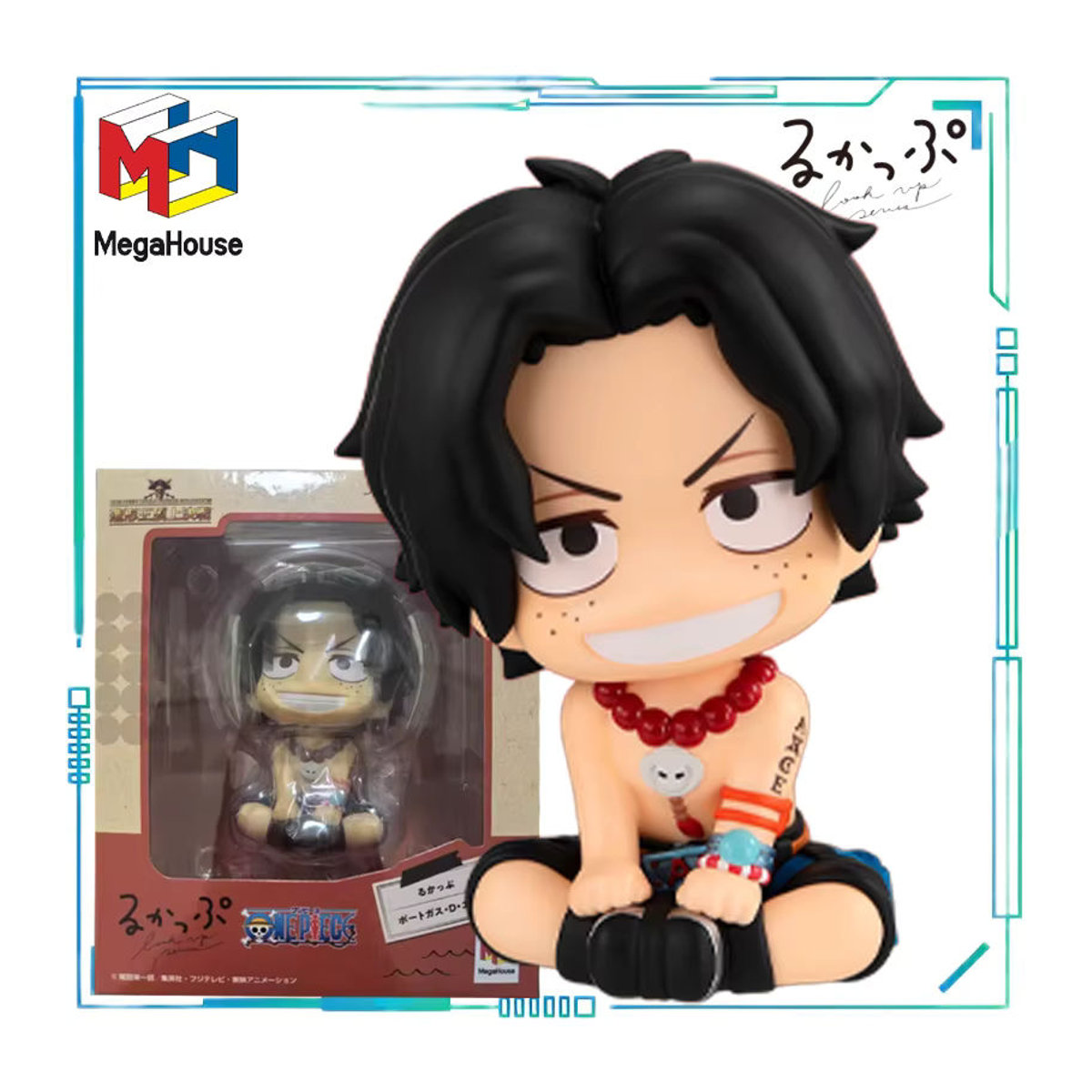 MegaHouse One Piece Look Up Series Anime-Modelle Roronoa Zoro, Portgas D. Ace und Monkey D. Ruffy als bunte Sammelfiguren aus Kunststoff - Bild 2