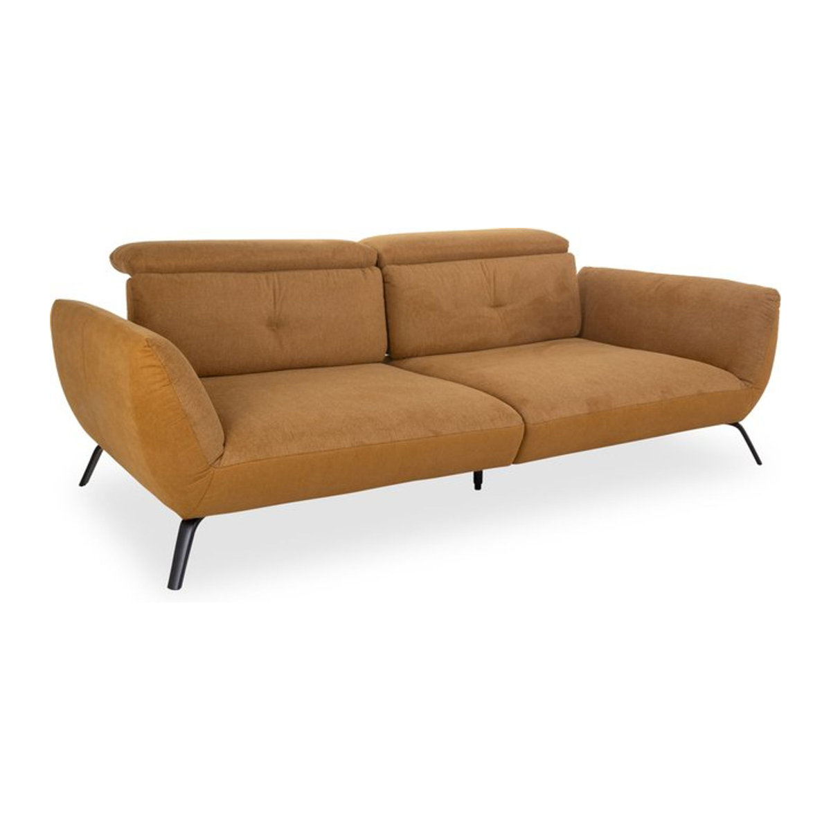 Megasofa LORDANO Big Sofa in Gelb und Schwarz aus Stoff mit den Maßen B: 260 cm, T: 132 cm, H: 96 cm - Bild 1