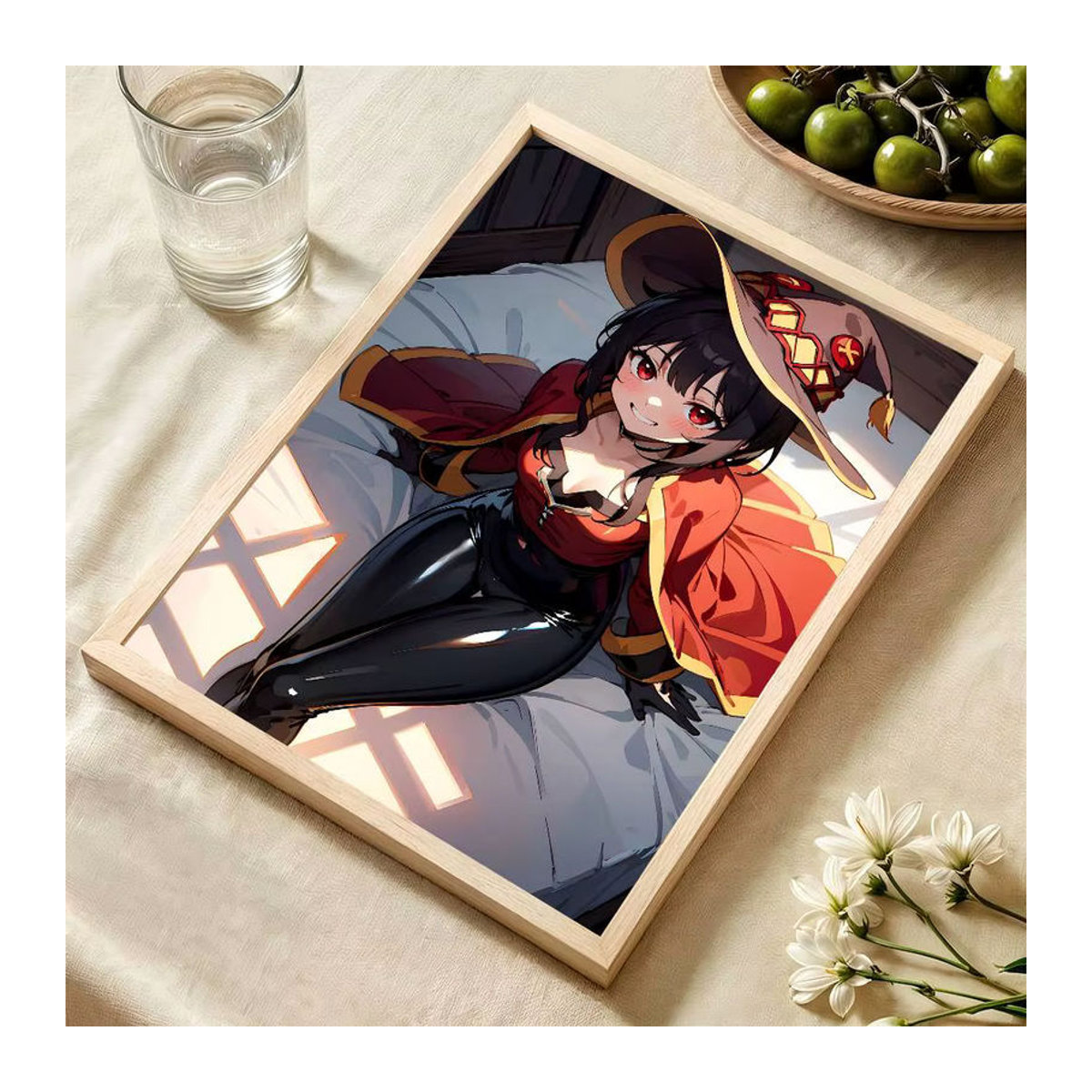 Megumin Whitepaper Poster Retro Kraftpapier Aufkleber Vintage Dekoration in Weiß und Mehrfarbig - Bild 2