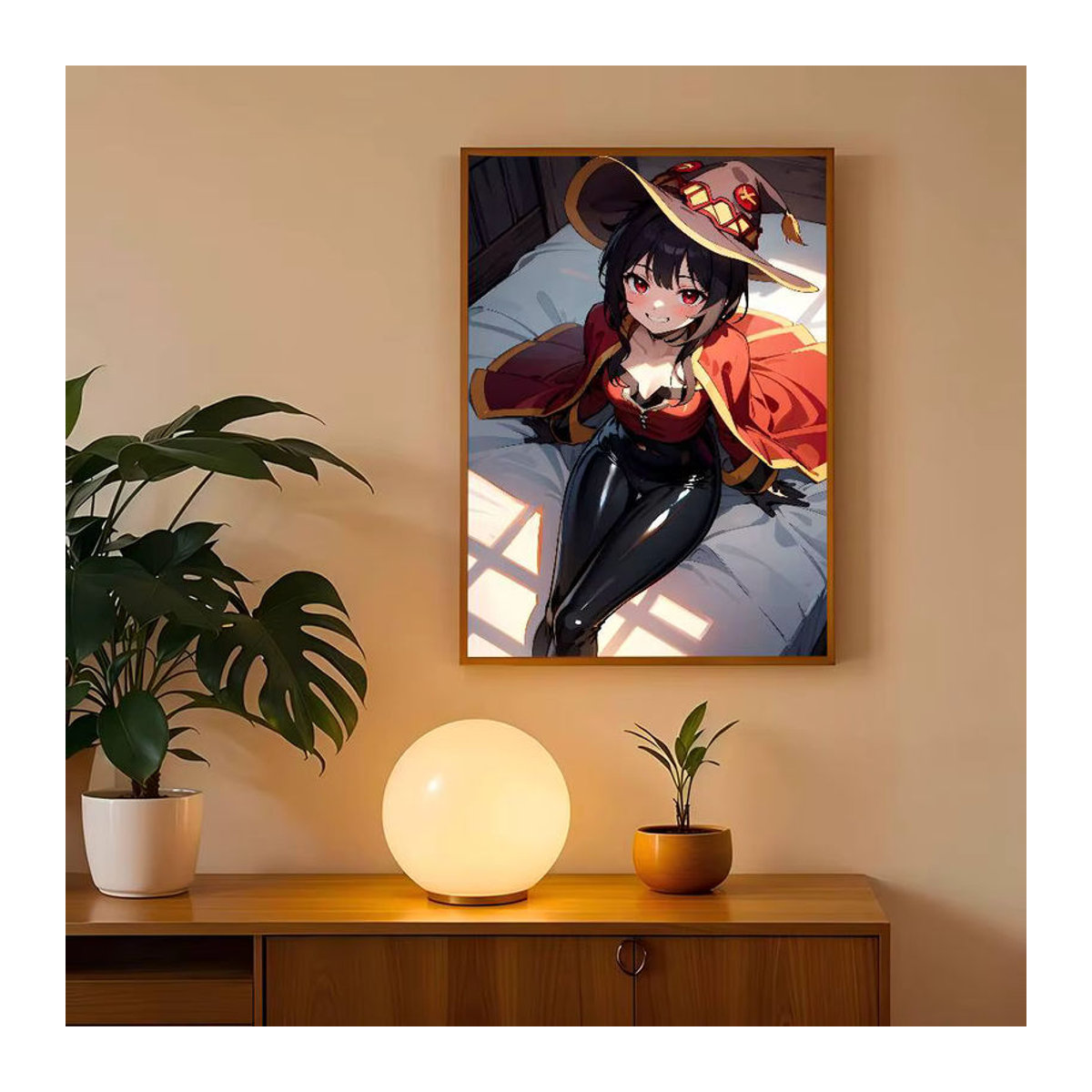 Megumin Whitepaper Poster Retro Kraftpapier Aufkleber Vintage Dekoration in Weiß und Mehrfarbig - Bild 3