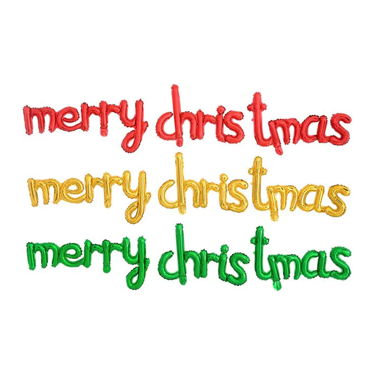 Mehrfarbige Frohe Weihnachten Ballon-Dekoration mit hängenden Buchstaben für deine Weihnachtsfeier - Bild 1