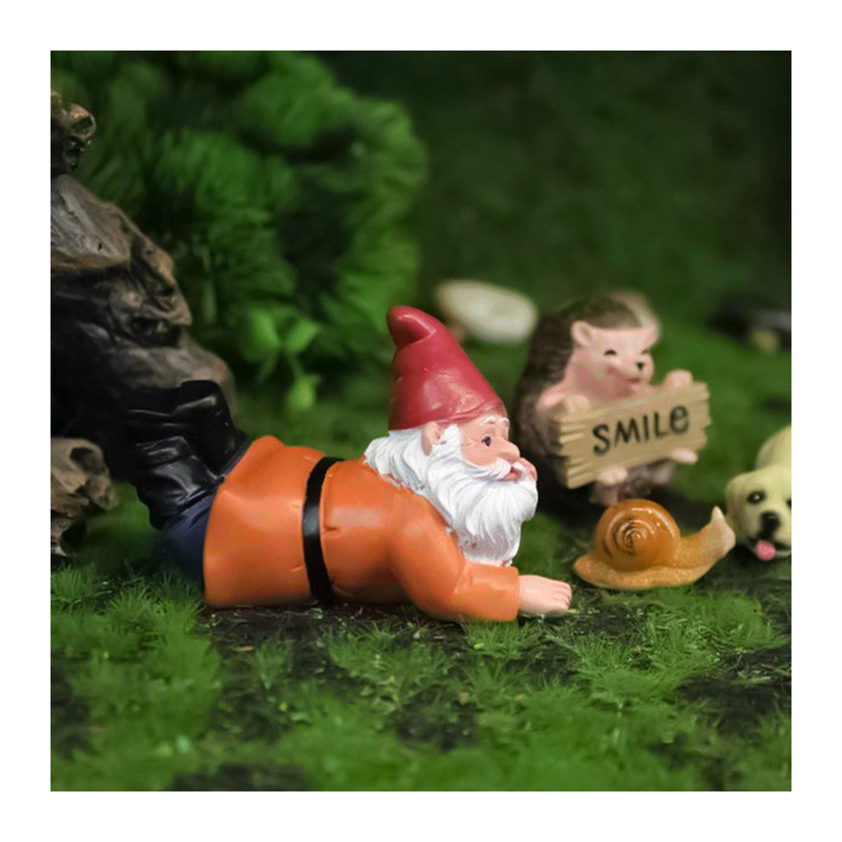 Mehrfarbige Gartenzwerg-Figur aus Kunstharz von ACRDDK als dekoratives Ornament für dein Zuhause - Bild 1