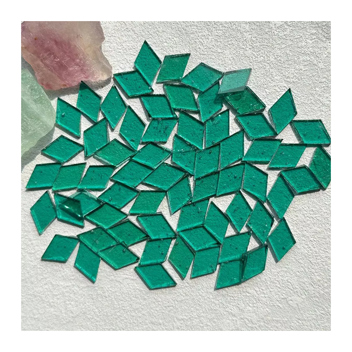 Mehrfarbige Glas-Mosaikfliesen in Nuggets-Form von arte917 für DIY-Handwerk und Wanddekoration, 50 g - Bild 2