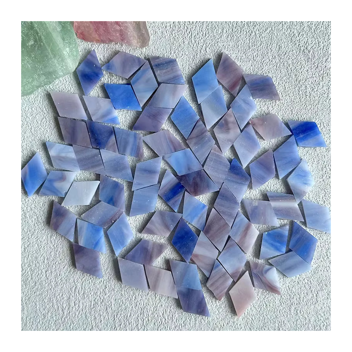 Mehrfarbige Glas-Mosaikfliesen in Nuggets-Form von arte917 für DIY-Handwerk und Wanddekoration, 50 g - Bild 4