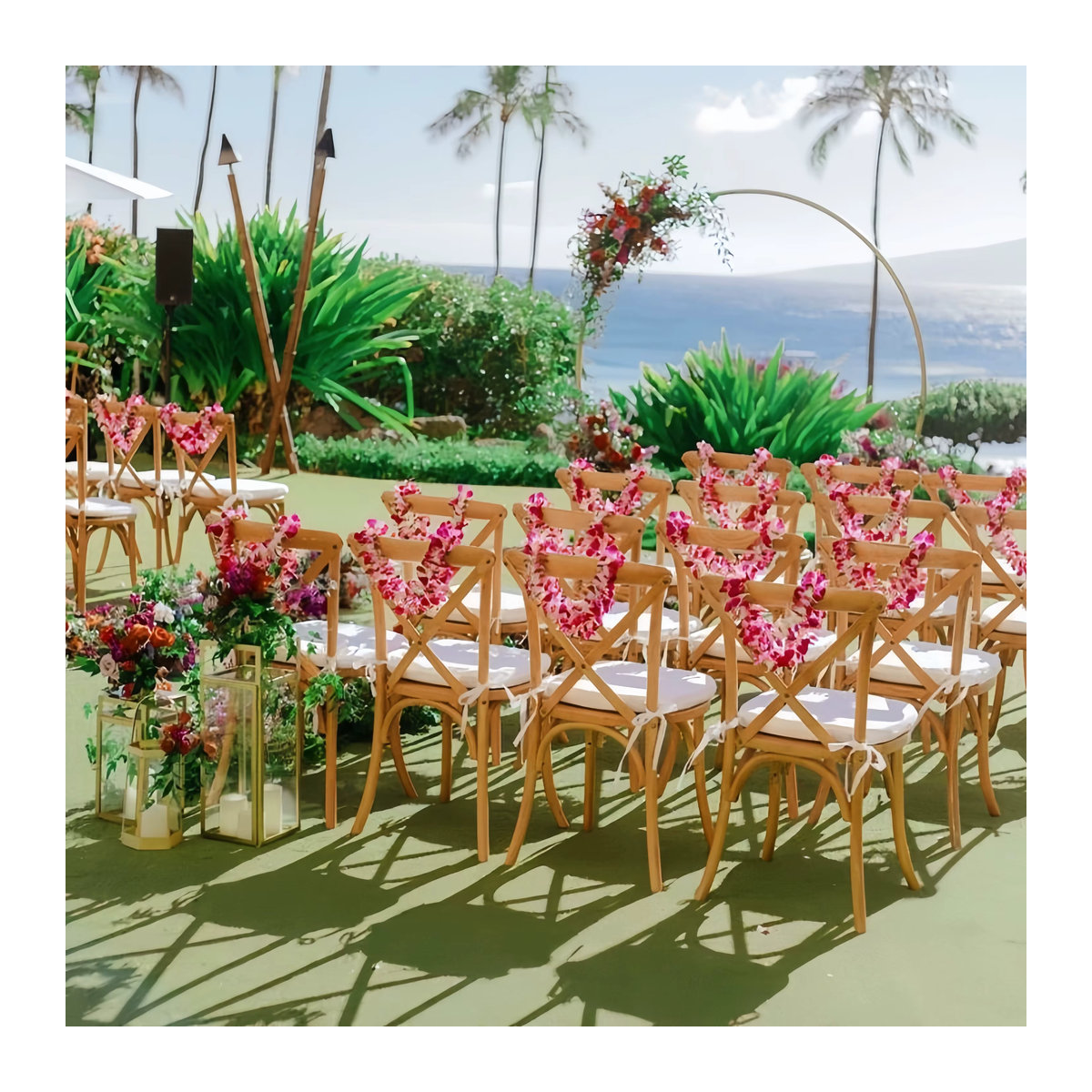 Mehrfarbige hawaiianische Leis Blumenkränze als tropische Girlanden-Halsketten für Strandpartys und Hochzeiten, 39 Zoll - Bild 2