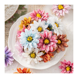 Mehrfarbige künstliche Gänseblümchen als florale Dekoration für Hochzeit, Tischdeko und Accessoires, 10 oder 20 Stück