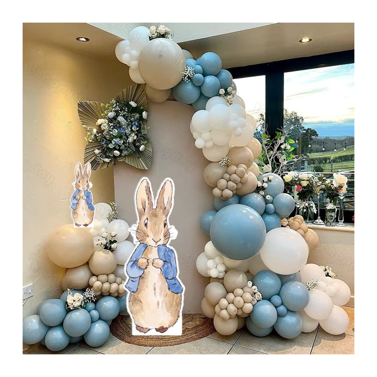 Mehrfarbige Wild One Party Dekoration aus Kunststoff mit Kaninchen-Motiv für Dschungel Safari und Baby Shower, B/H/T: 91,44 x 60,96 x 45,72 cm - Bild 2