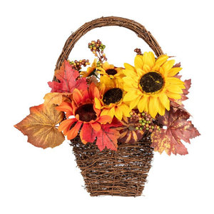 Mehrfarbiger floraler Deko-Korb Herbst von viva domo