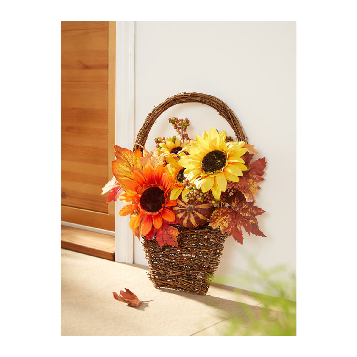 Mehrfarbiger floraler Deko-Korb Herbst von viva domo - Bild 2