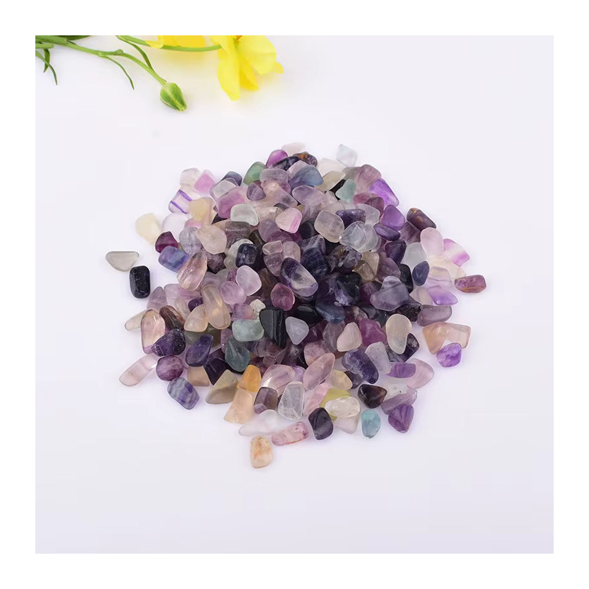 Mehrfarbiger Fluorit-Kies von RYCRYSTAL als unregelmäßiger Dekostein für Aquarium, Heimdekoration und DIY-Bastelprojekte - Bild 3