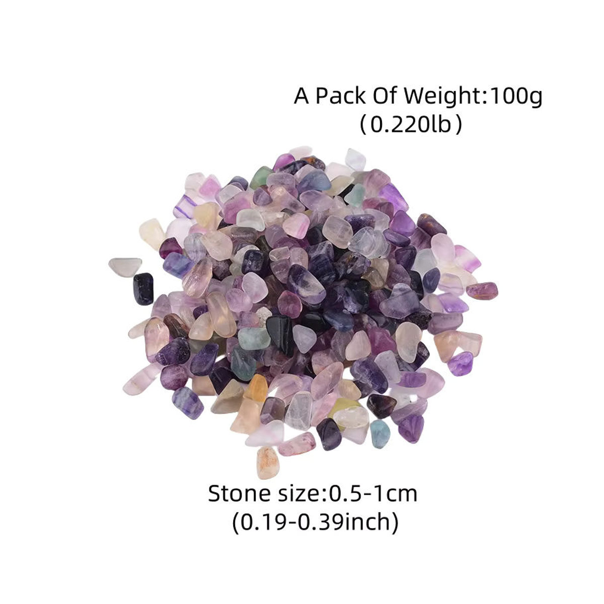 Mehrfarbiger Fluorit-Kies von RYCRYSTAL als unregelmäßiger Dekostein für Aquarium, Heimdekoration und DIY-Bastelprojekte - Bild 6