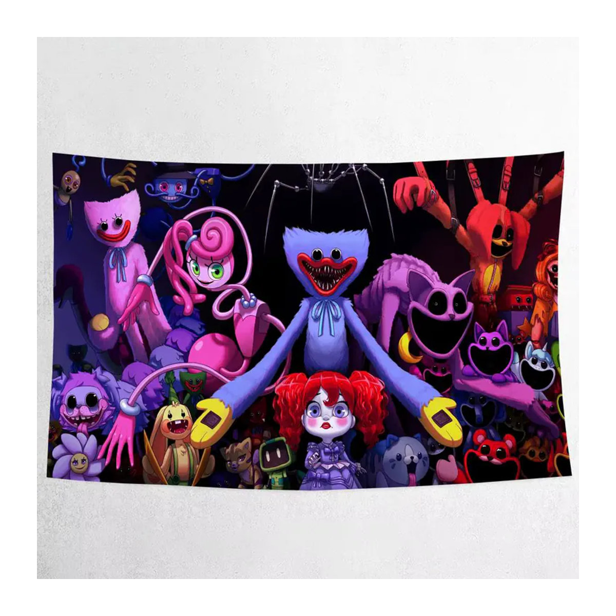 Mehrfarbiger Poppy Playtime Fotohintergrund für Kindergeburtstage und Videospiel-Porträts, B/B/H: 120 x 120 x 70 cm - Bild 7
