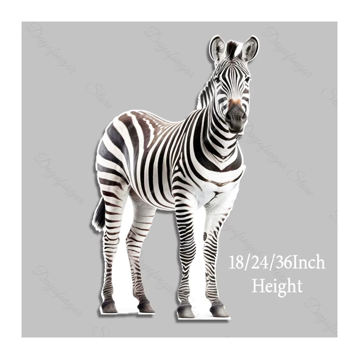 Mehrfarbiges Giraffen-Zebra-Ausschnitt-Mosaikbrett aus Papier für Babyparty und Geburtstag, Höhe: 45,7 cm - Bild 2