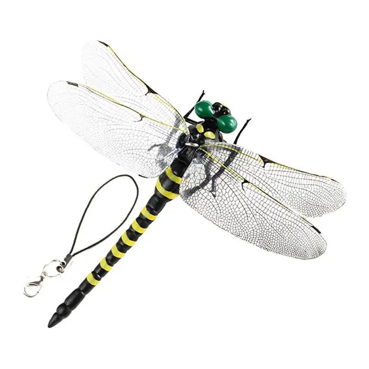 Mehrfarbiges Hängeornament Libelle aus Glas und Kunststoff für den Garten, Höhe: 12 cm - Bild 1