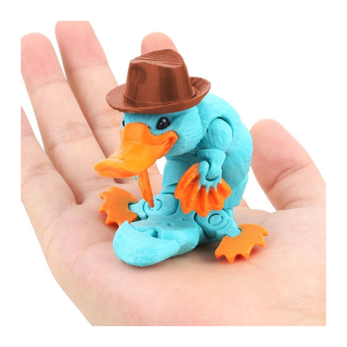 Mehrfarbiges Schnabeltier-Modell aus Kunststoff als 3D-gedrucktes, bewegliches Simulationsmodell zur kreativen Heim- und Bürodekoration - Bild 1