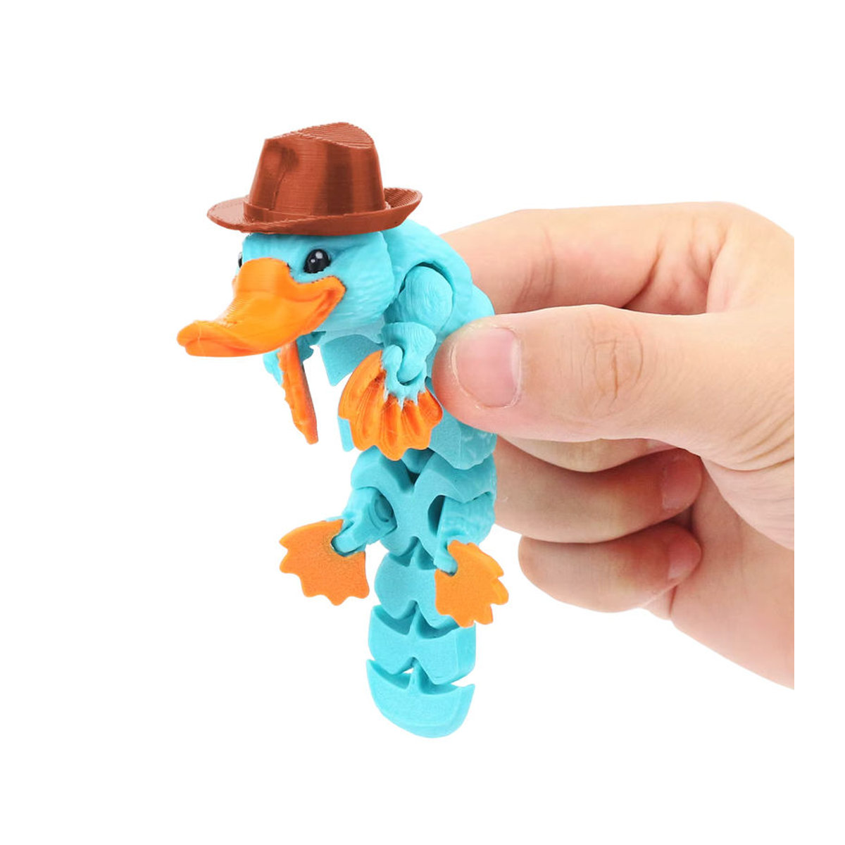 Mehrfarbiges Schnabeltier-Modell aus Kunststoff als 3D-gedrucktes, bewegliches Simulationsmodell zur kreativen Heim- und Bürodekoration - Bild 3