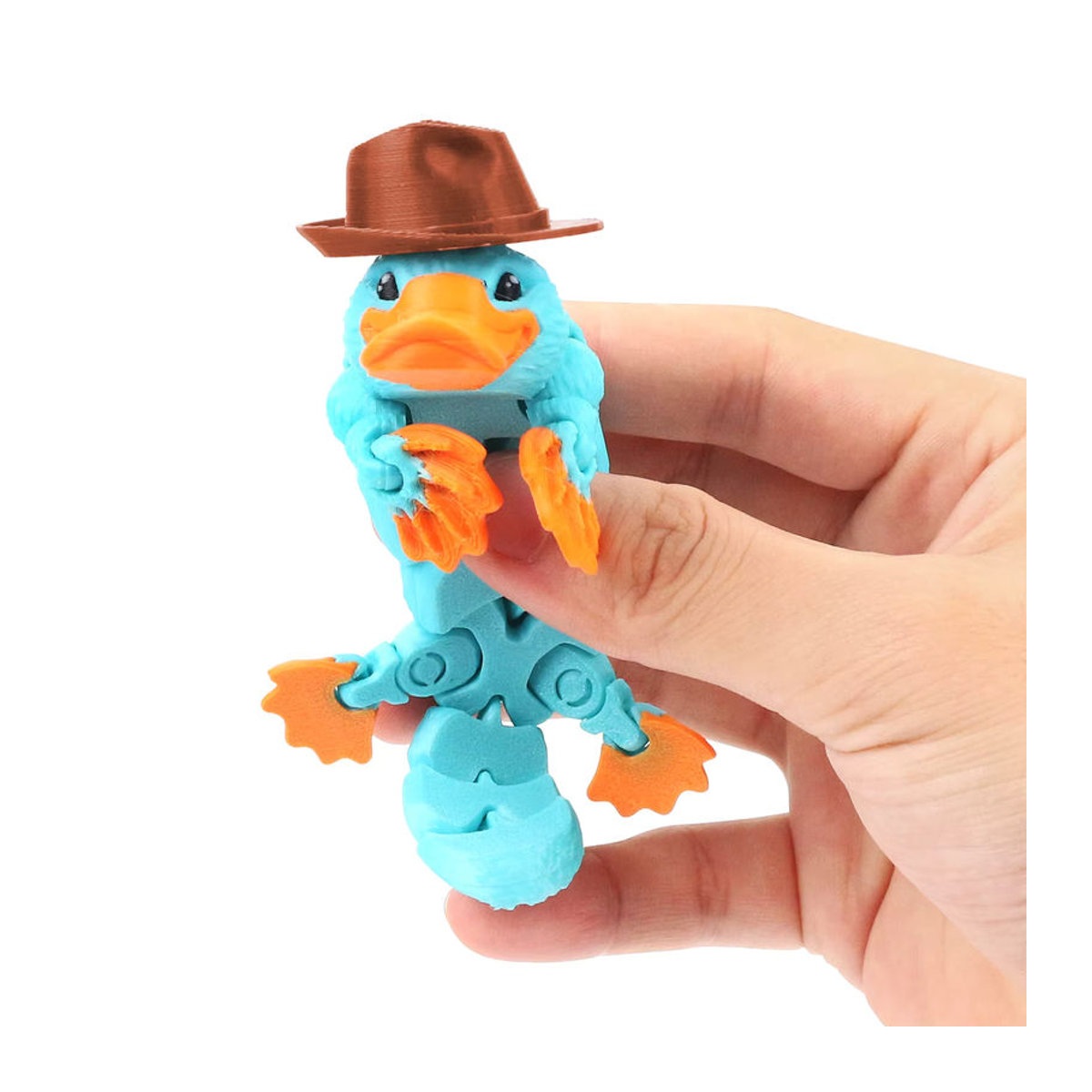 Mehrfarbiges Schnabeltier-Modell aus Kunststoff als 3D-gedrucktes, bewegliches Simulationsmodell zur kreativen Heim- und Bürodekoration - Bild 5