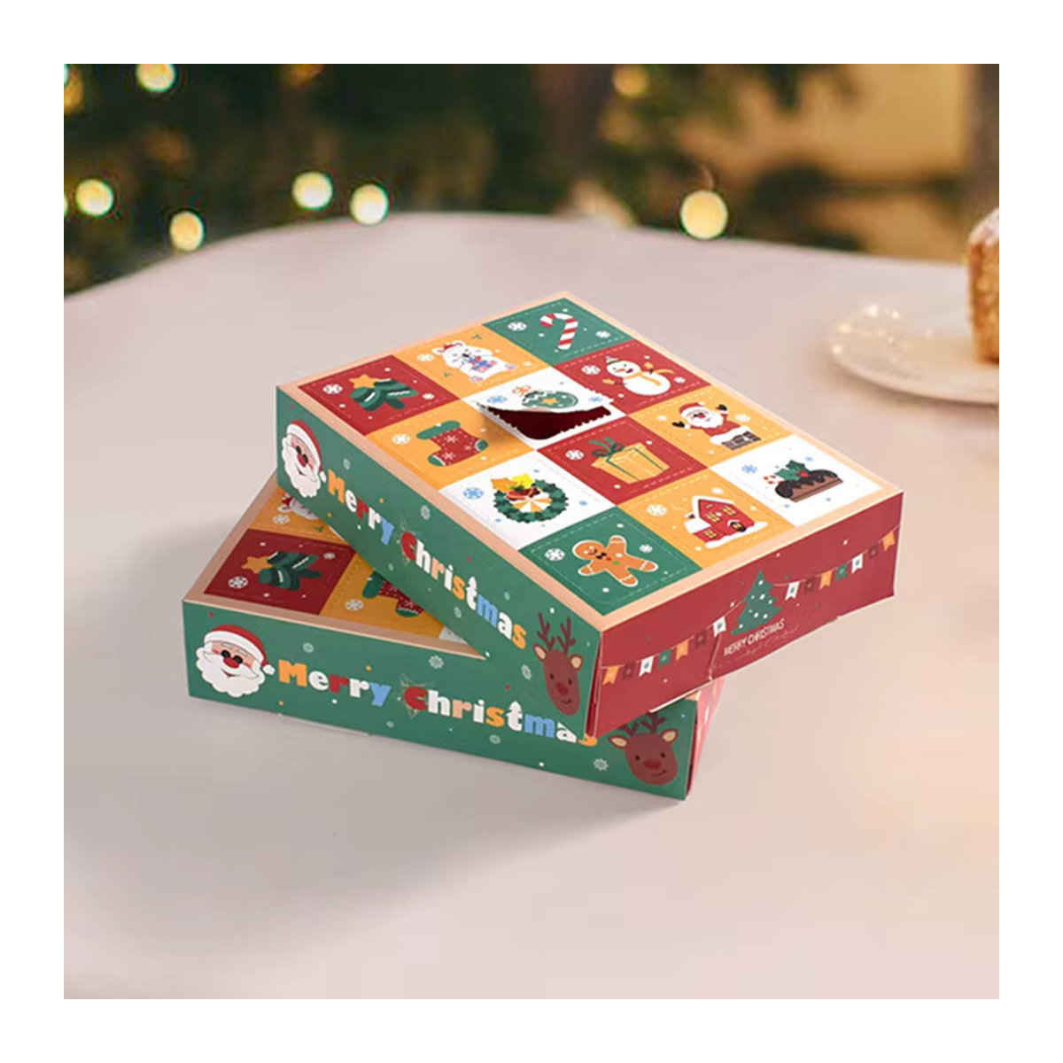 Meidding Advent Kalender Box aus Papier mit 12 Fächern für Kinder, Mehrfarbig, 2 oder 4 Stück - Bild 3