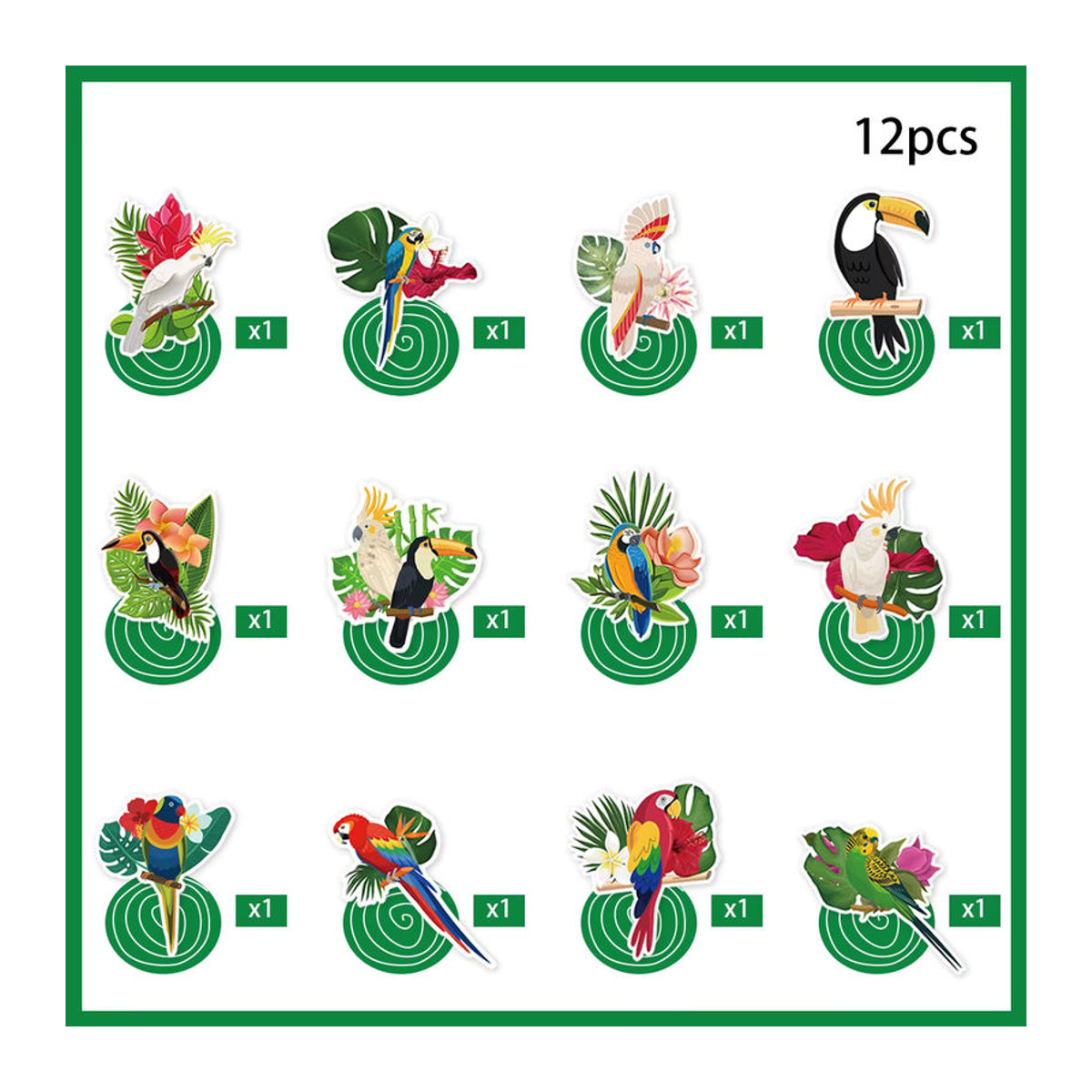 Meidding Hawaii Party Dekoration mit Tukan-Vogel, Wabenball-Anhängern und Wirbel-Hängebannern aus Papier, mehrfarbig - Bild 6