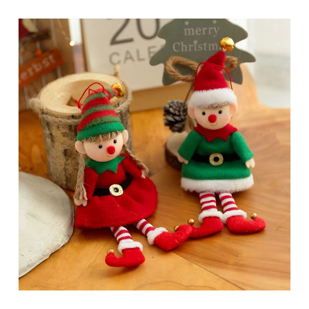 Meidding Weihnachts Elfen Hängeornament aus Textil in Mehrfarbig - Bild 2