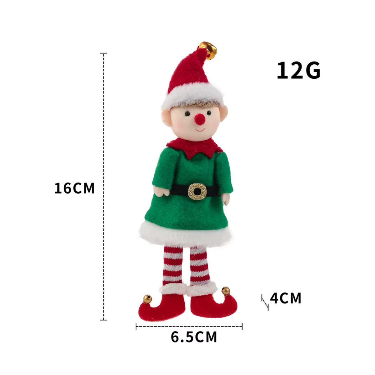 Meidding Weihnachts Elfen Hängeornament aus Textil in Mehrfarbig - Bild 4
