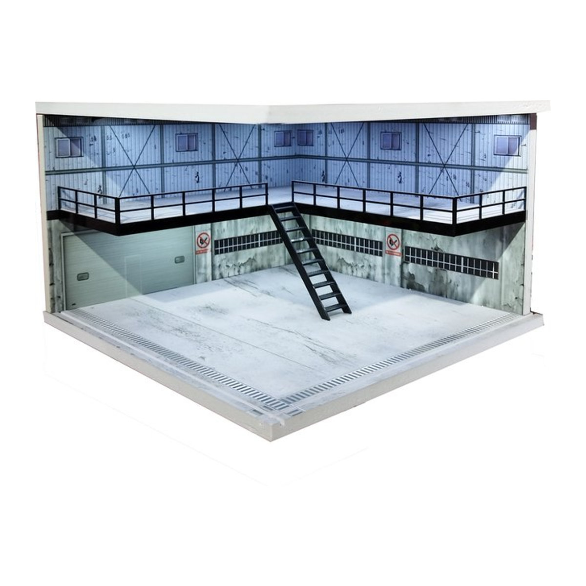 Meiduoxing Auto Showroom Diorama Parkplatz Beleuchtungsszene in Weiß aus Kunststoff für Modellautos im Maßstab 1/18 1/24 1/32 - Bild 1