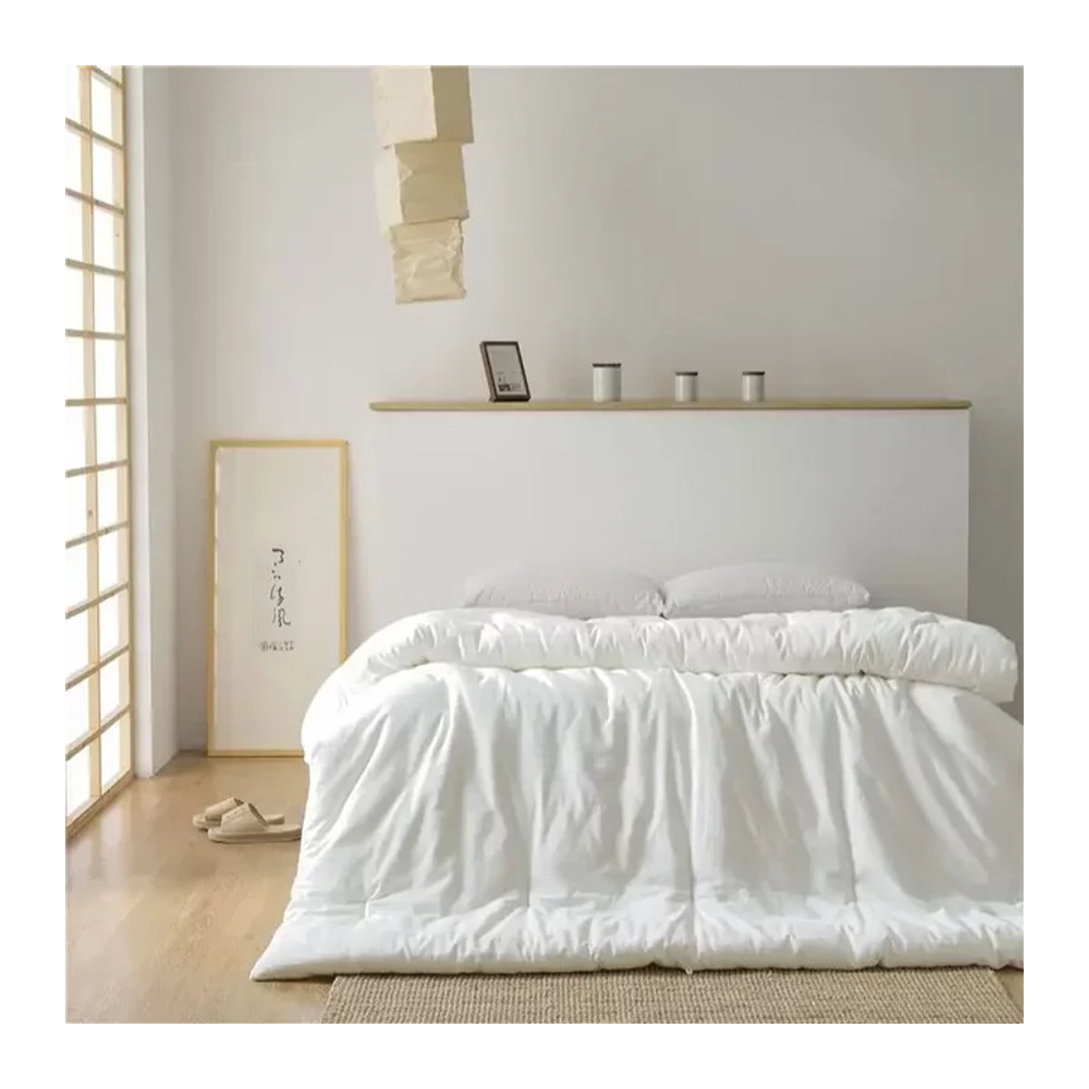 Meiji Nishikawa Daunenbettdecke in Weiß, gesteppte Queen-Size Bettdecke für alle Jahreszeiten - Bild 1