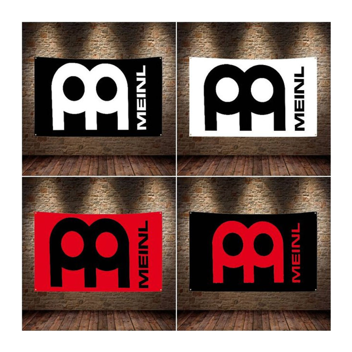 Meinl Drums Logo Wandbanner aus Polyester mit Digitaldruck als dekorative Wandkunst für dein Schlafzimmer, mehrfarbig - Bild 1